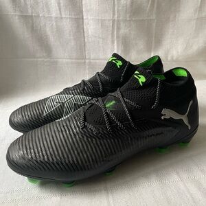 Puma FUTURE 8 ULTIMATE FG Black Green Soccer Cleats Men's Size 10 108138 02